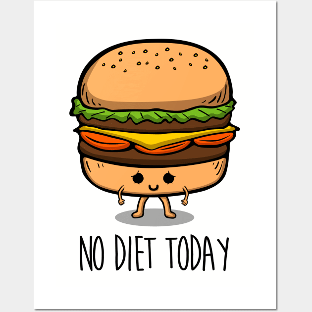 No diet today Wall Art by Melonseta